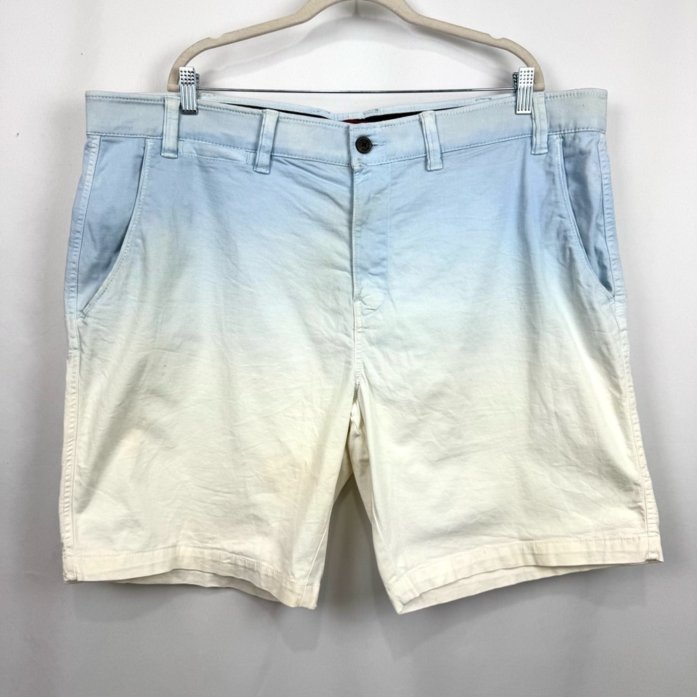 Foundry Men’s Sz 46 Shorts 9.5” Comfort Stretch Big & Tall Sky Blue 2 Tone Ombré
